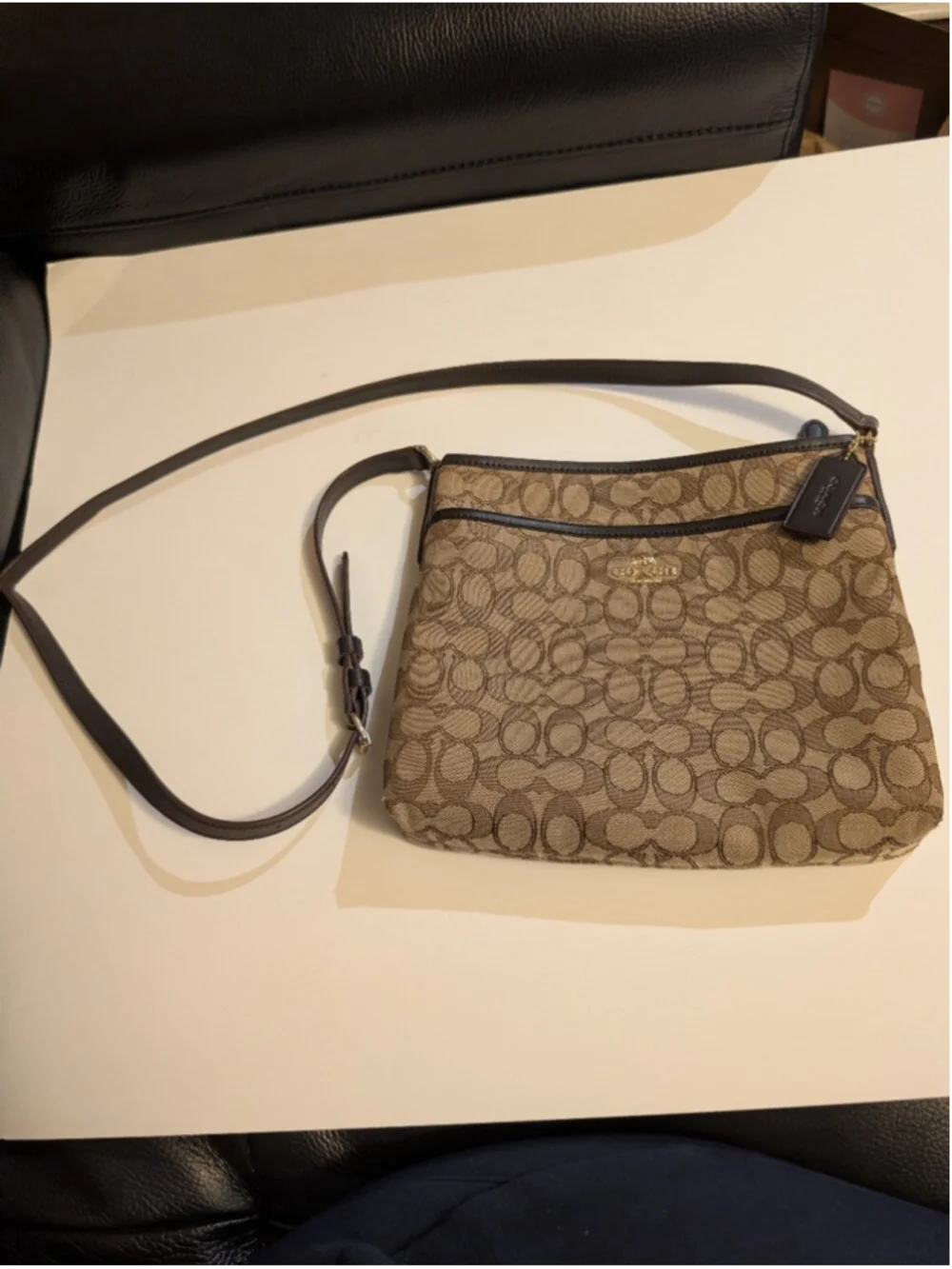 Coach Signature Jacquard File Crossbody Bag in EUC Model Number: F29960